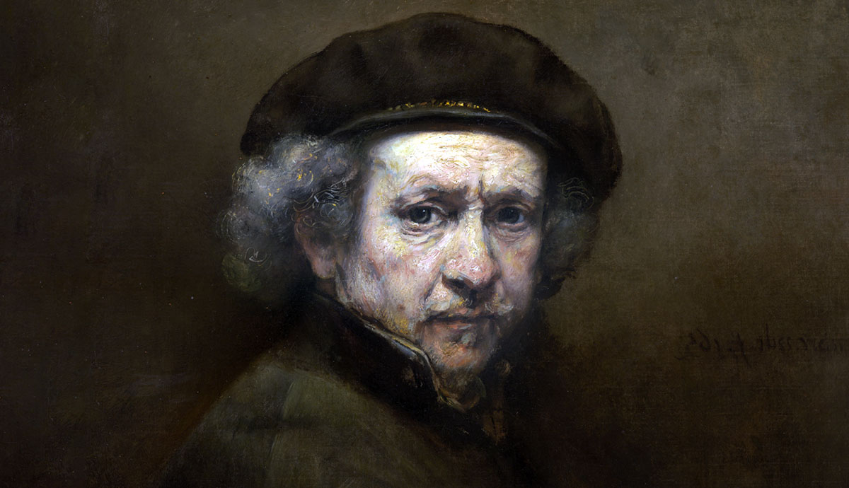 Rembrandt self-portrait painting
