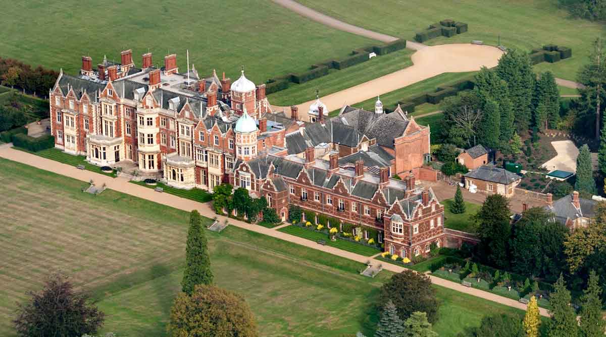 sandringham house aerial view