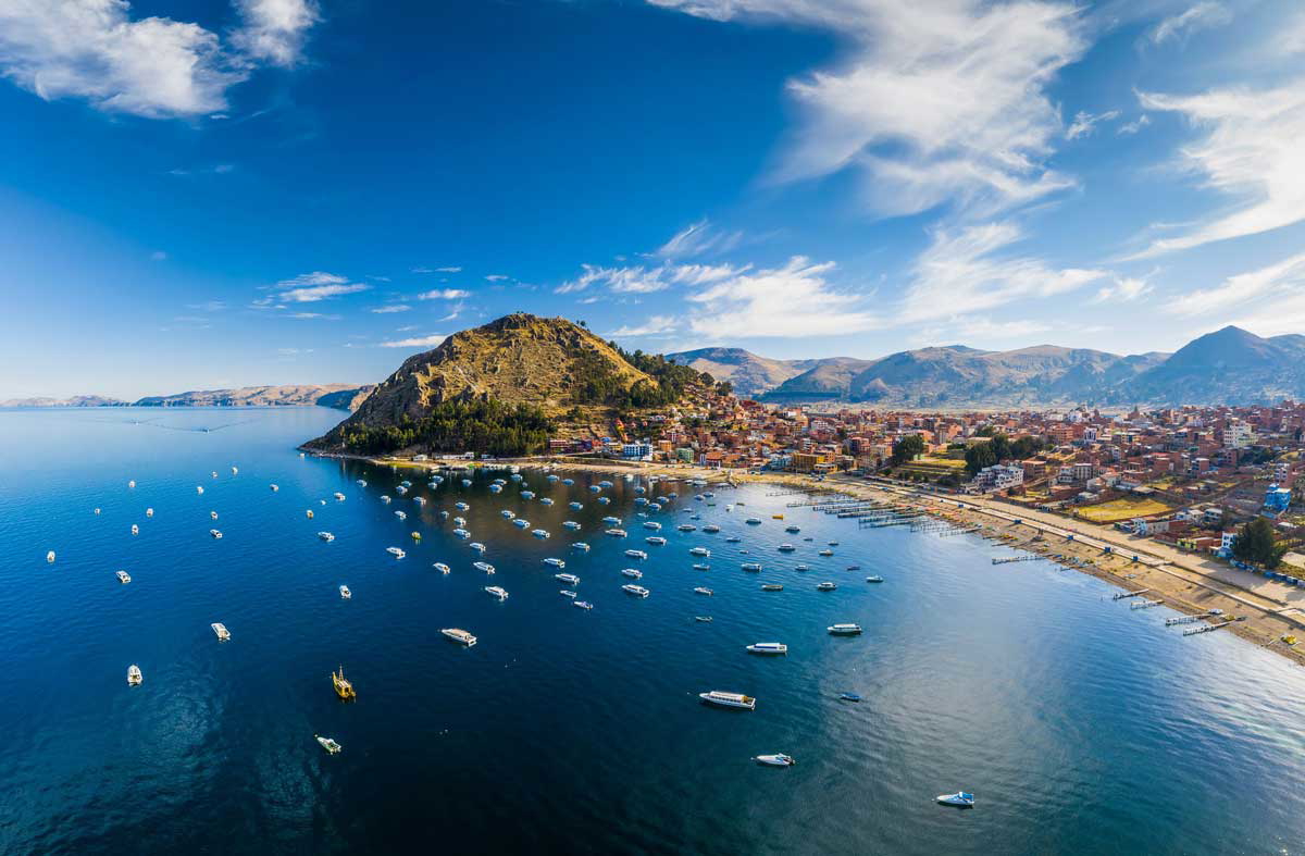 shoreline lake titicaca bolivia