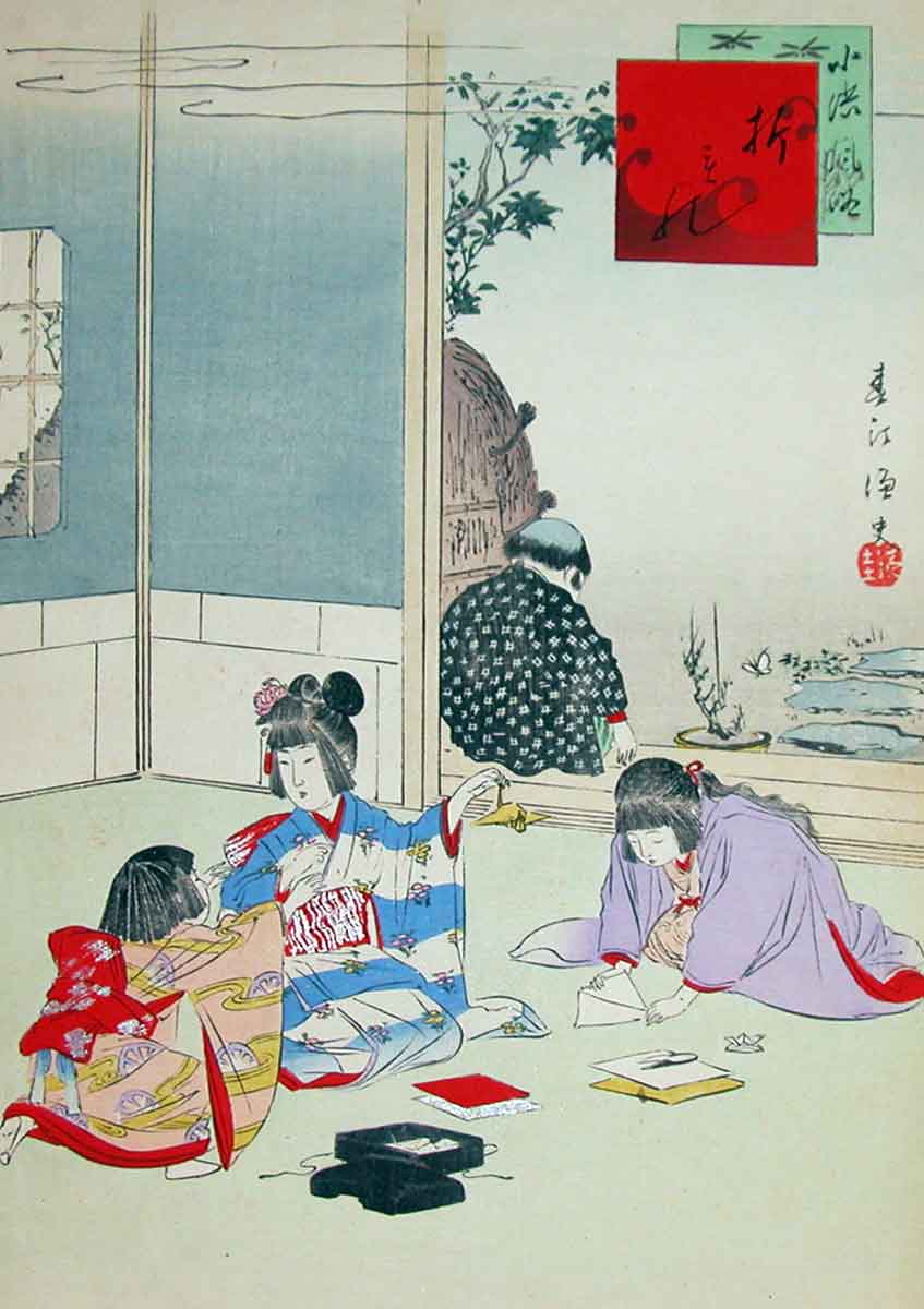 shuntei origami ukiyo e