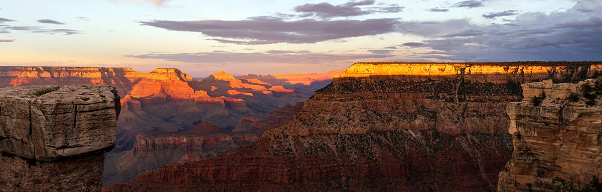 south rim at sunset