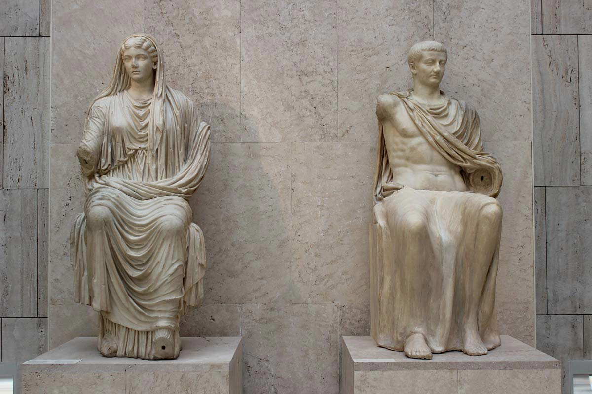 statues livia tiberius madrid