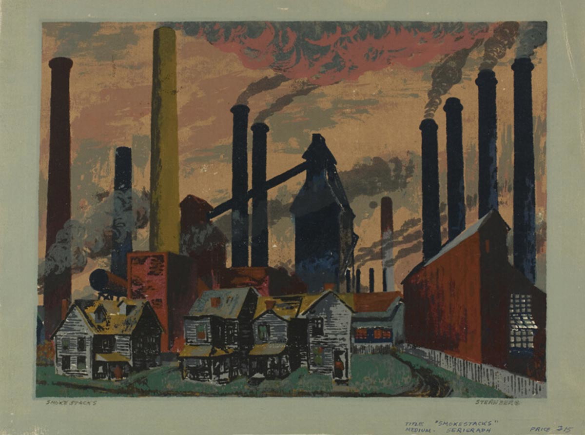 sternberg smoke stacks painting