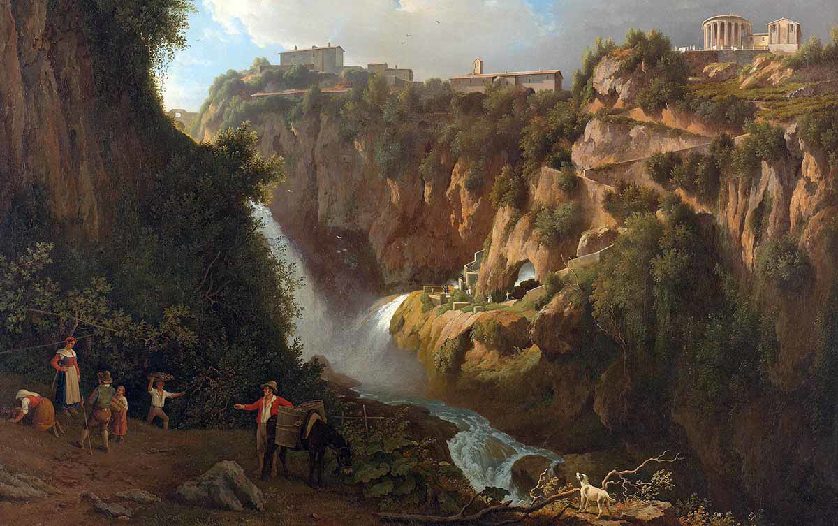 teerlink waterfall tivoli painting