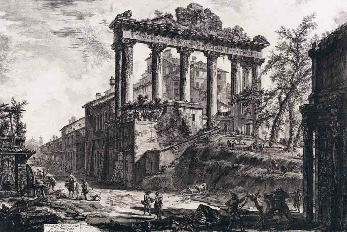 temple concord piranesi uffizi