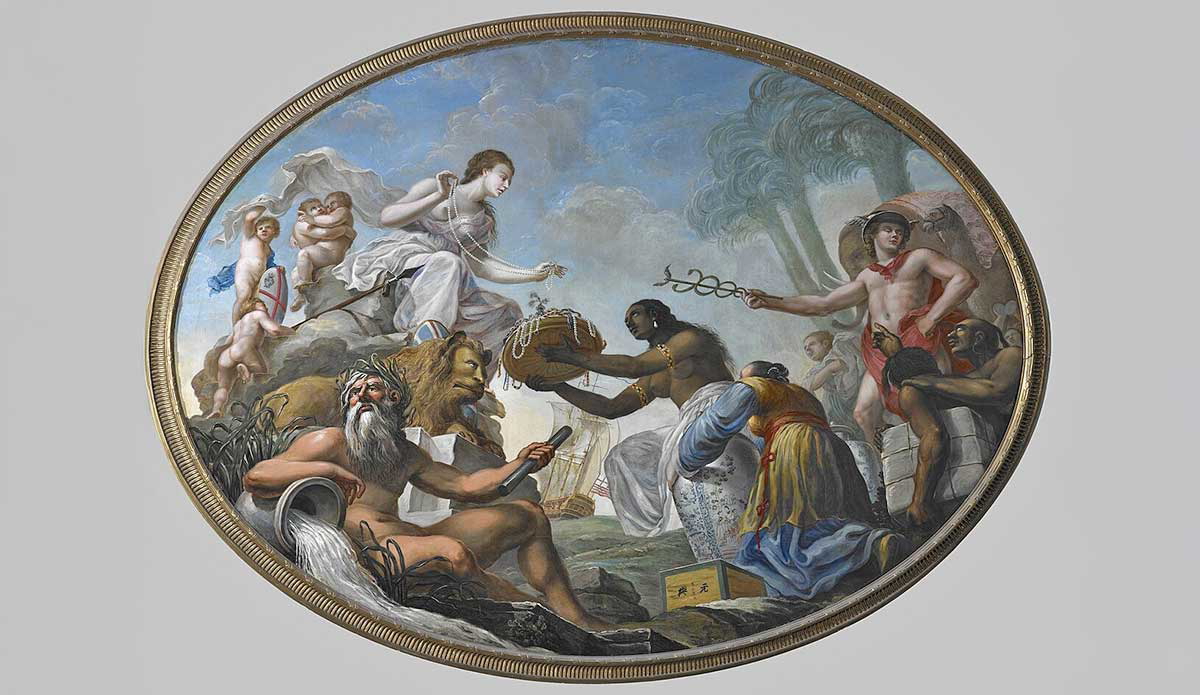 the east offering its riches to britannia