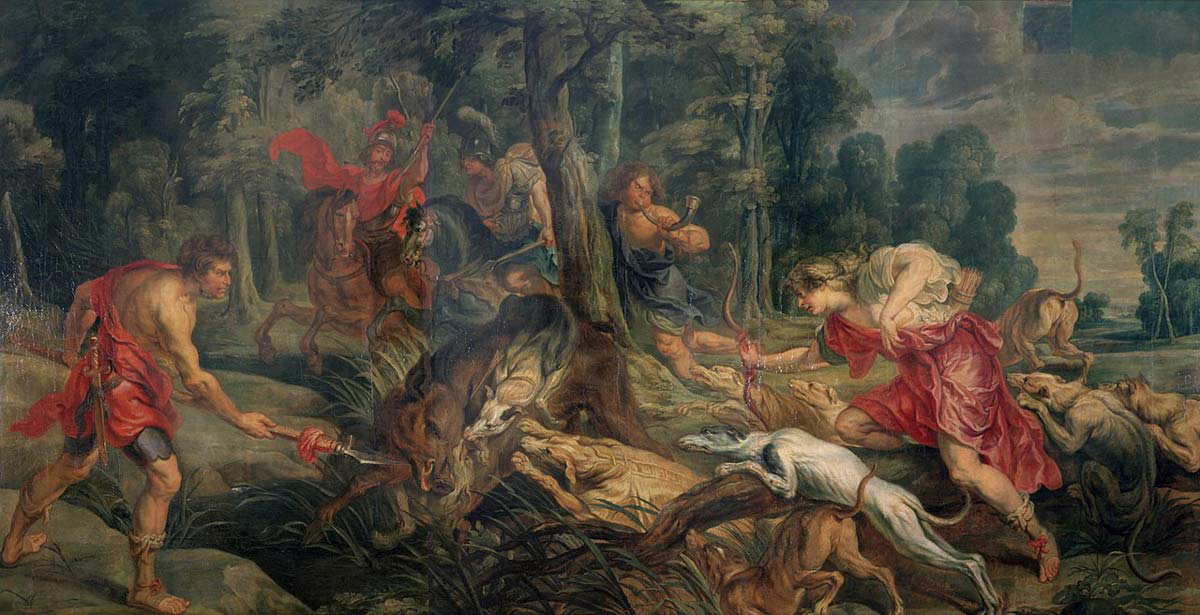 thulden meleager atalanta hunt boar painting