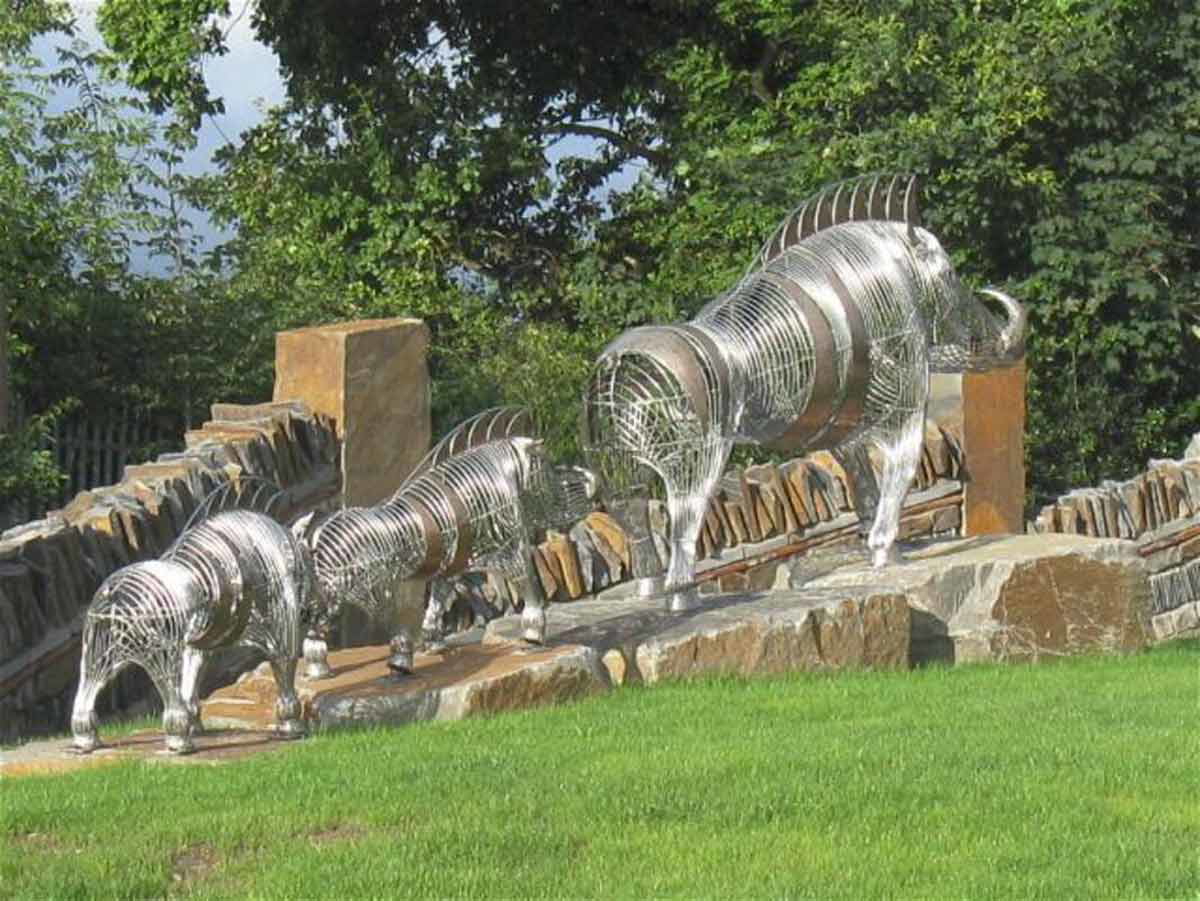 twrch trwyth sculpture tony wood