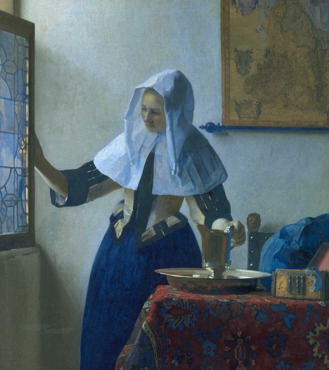 vermeer water pitcher lapis symbolism