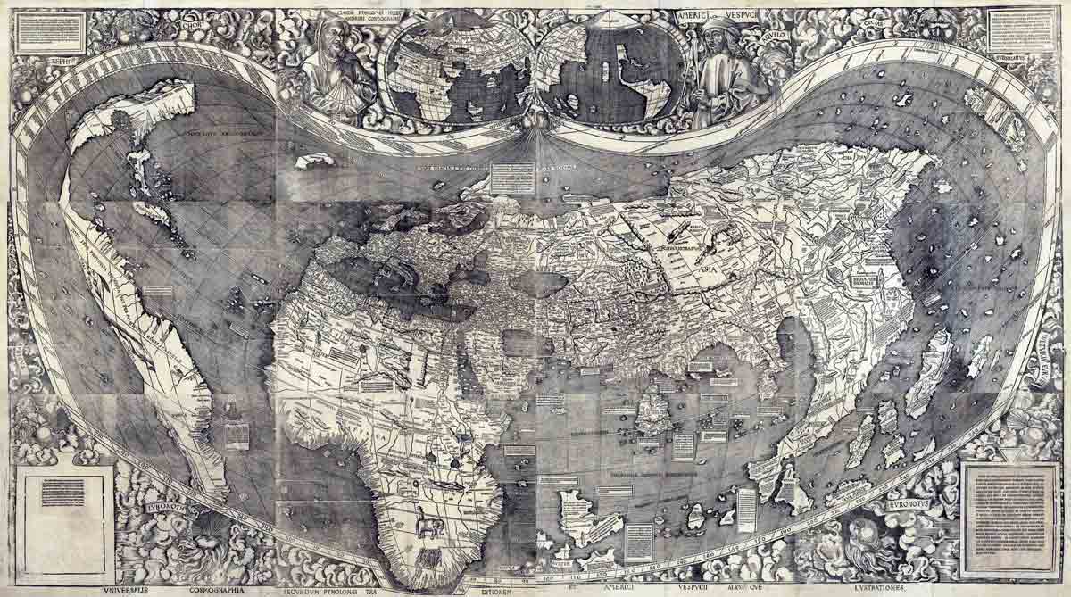walseemuller map amerigo vespucci age of exploration