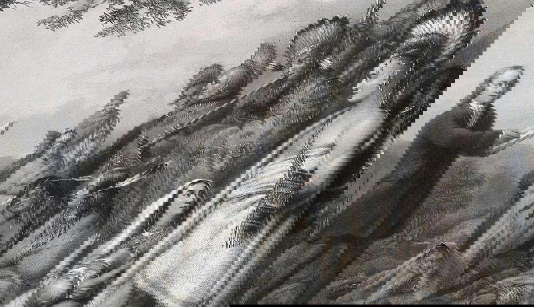 wesley preaching to native americans artwork