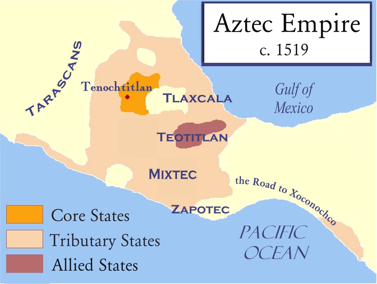 Aztec Empire map