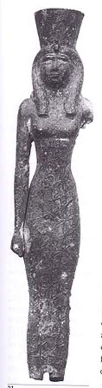 Bronze statue of Mut from the Heraion at Samos, c. 700 BCE. Source: University of Oneonta