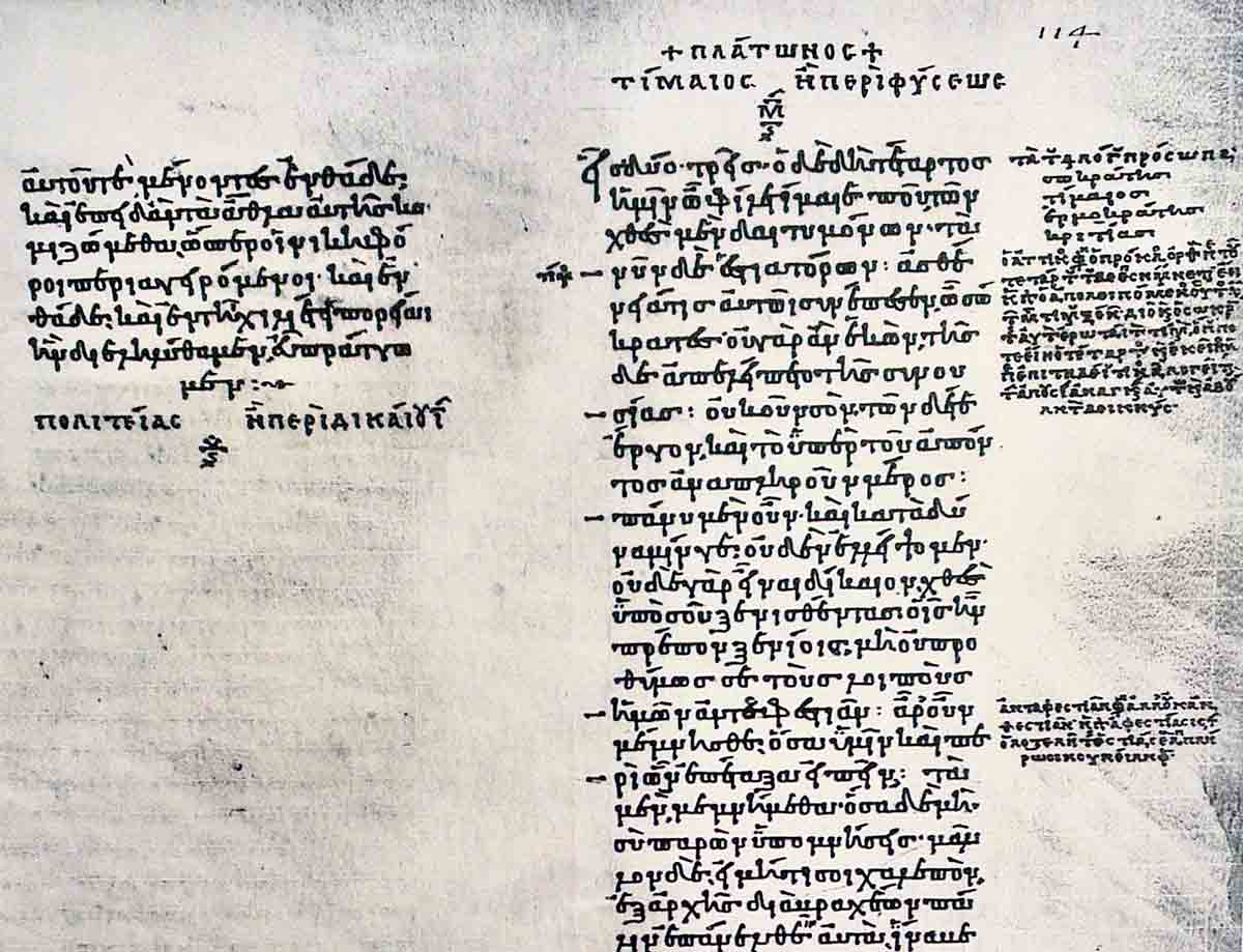 Greek Manuscript Timeus