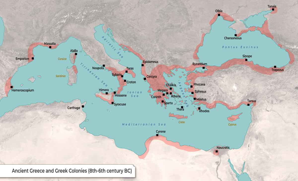 Map Ancient Greek Colonies thecollector