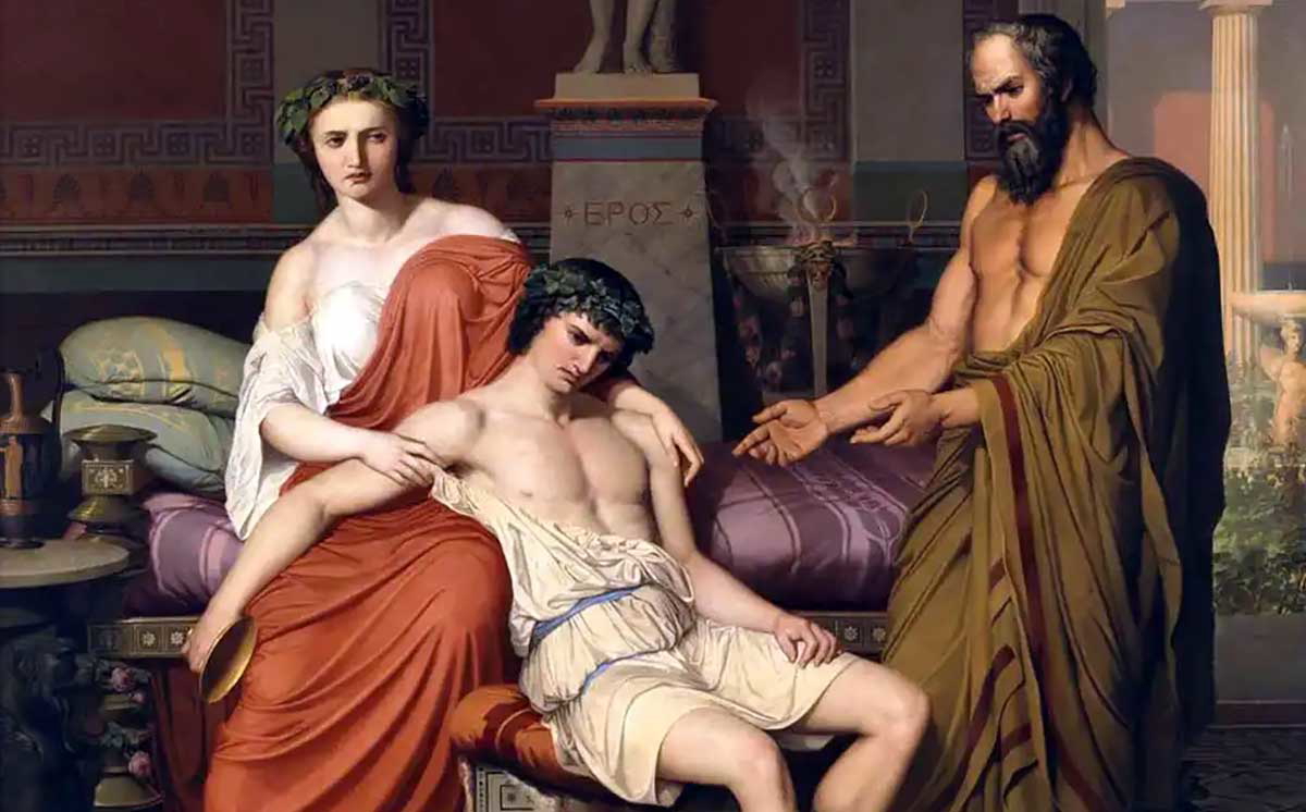 amores socrates chiding alcibiades painting