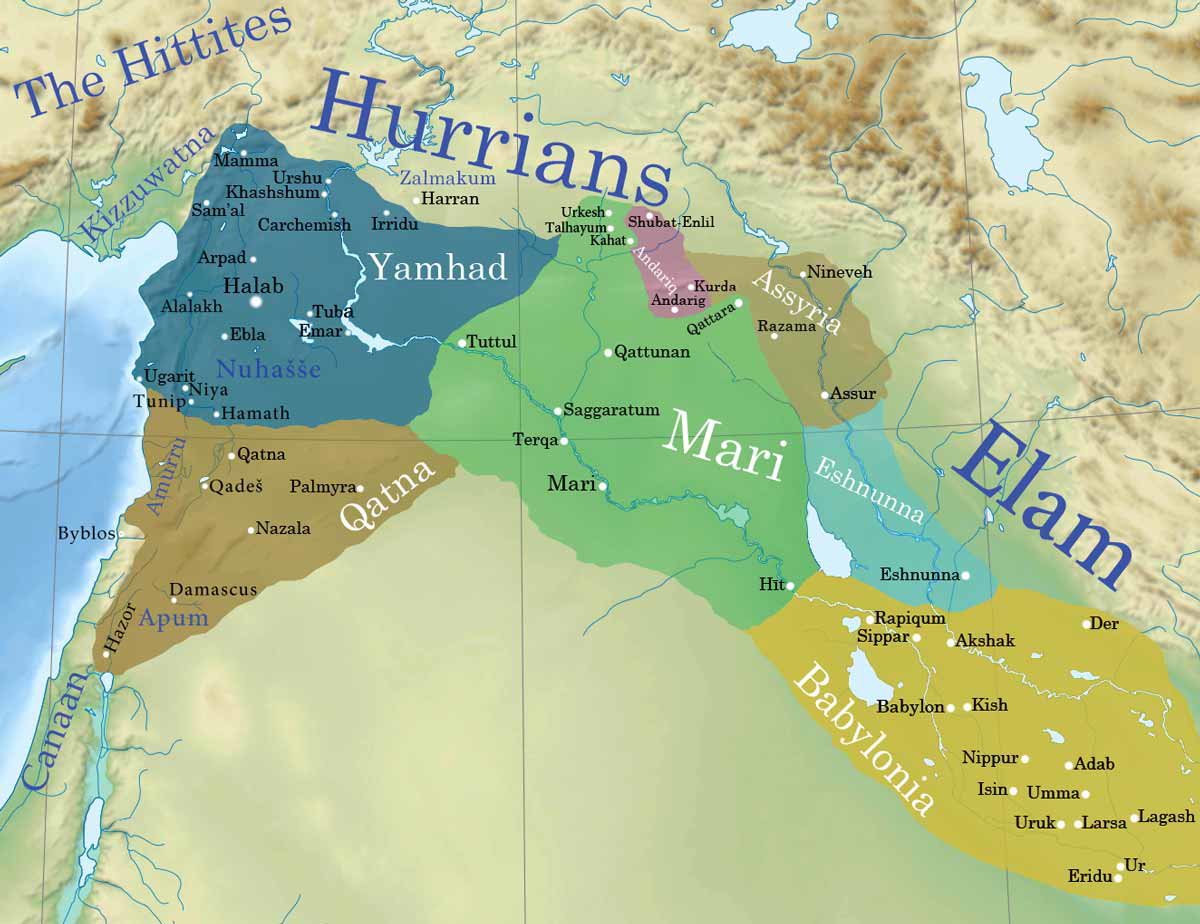 amorites kingdoms map