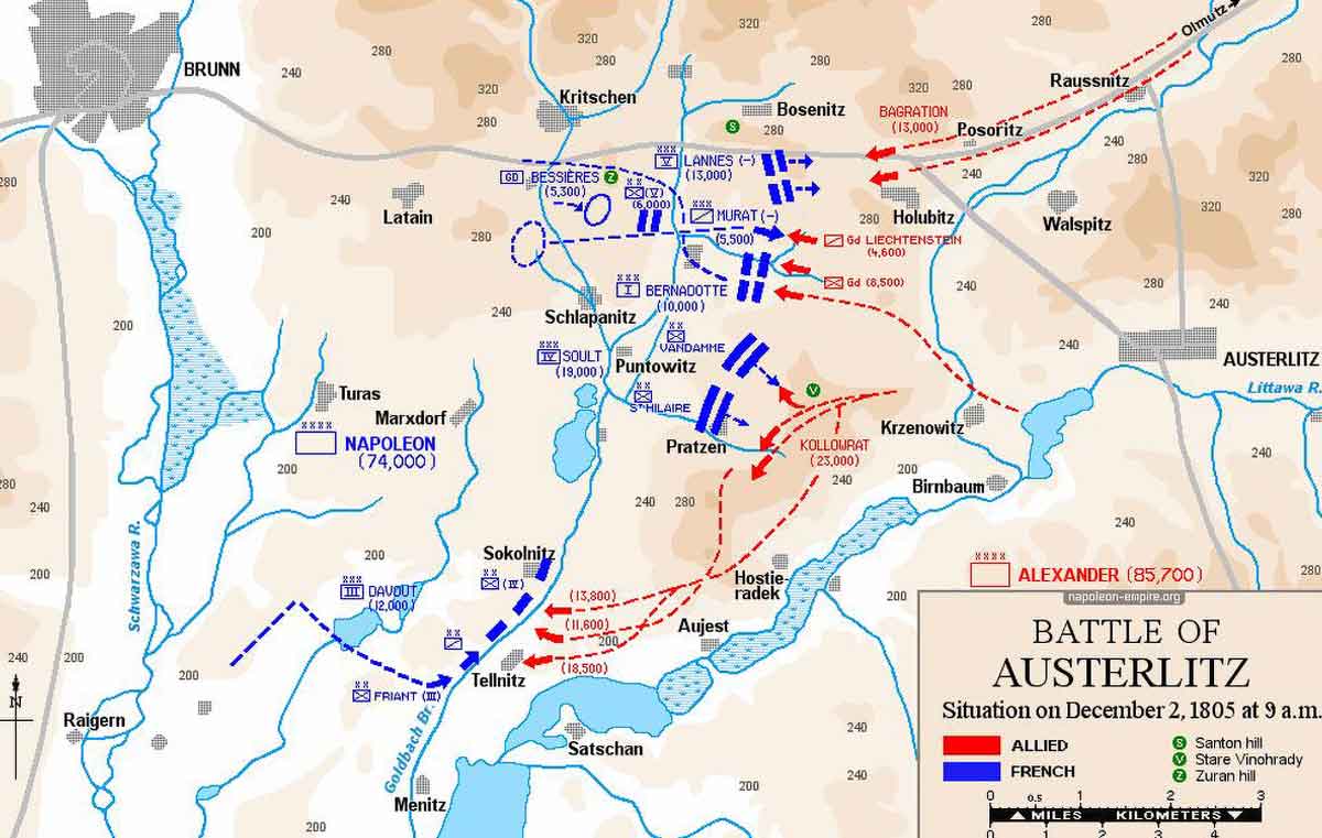 battle austerlitz map