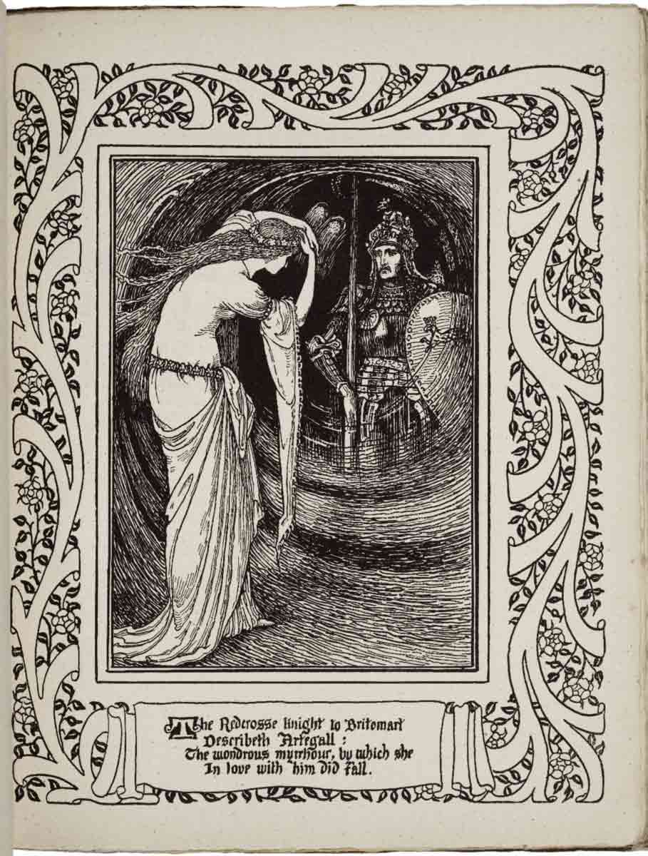 britomart viewing artegall walter crane 1896
