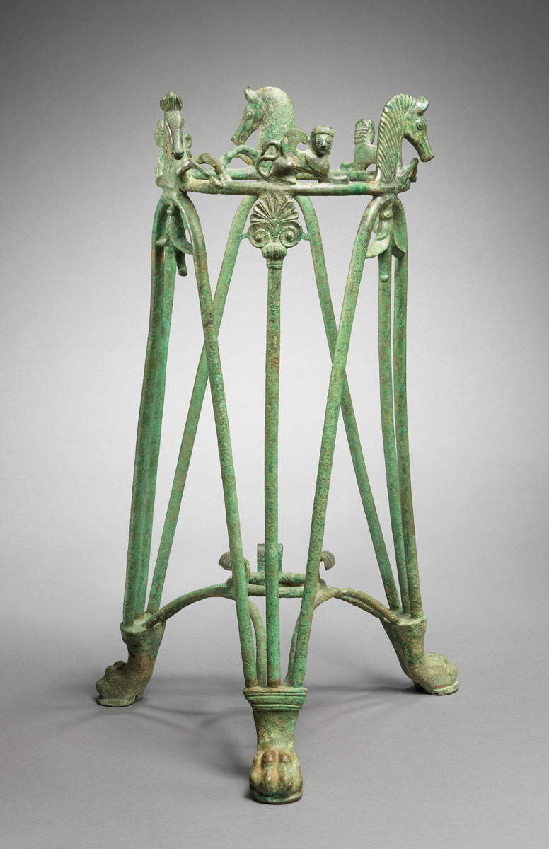bronze tripod greek archaic sixth century bce