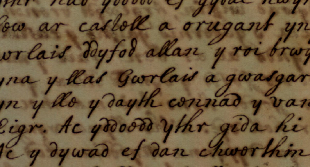 brut tysilio manuscript folio jesus college ms 28 gwrleis gorlois
