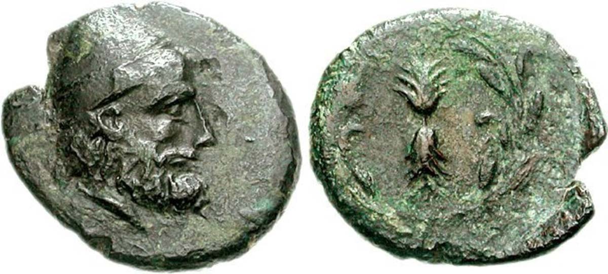 coin odysseus ithaca third century bce
