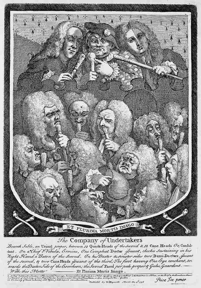 Hogarth satire The Undertakers