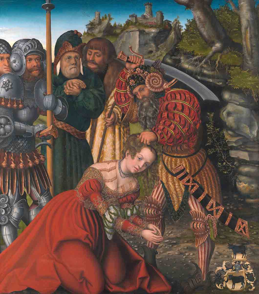 cranach the martyrdom of saint barbara painting