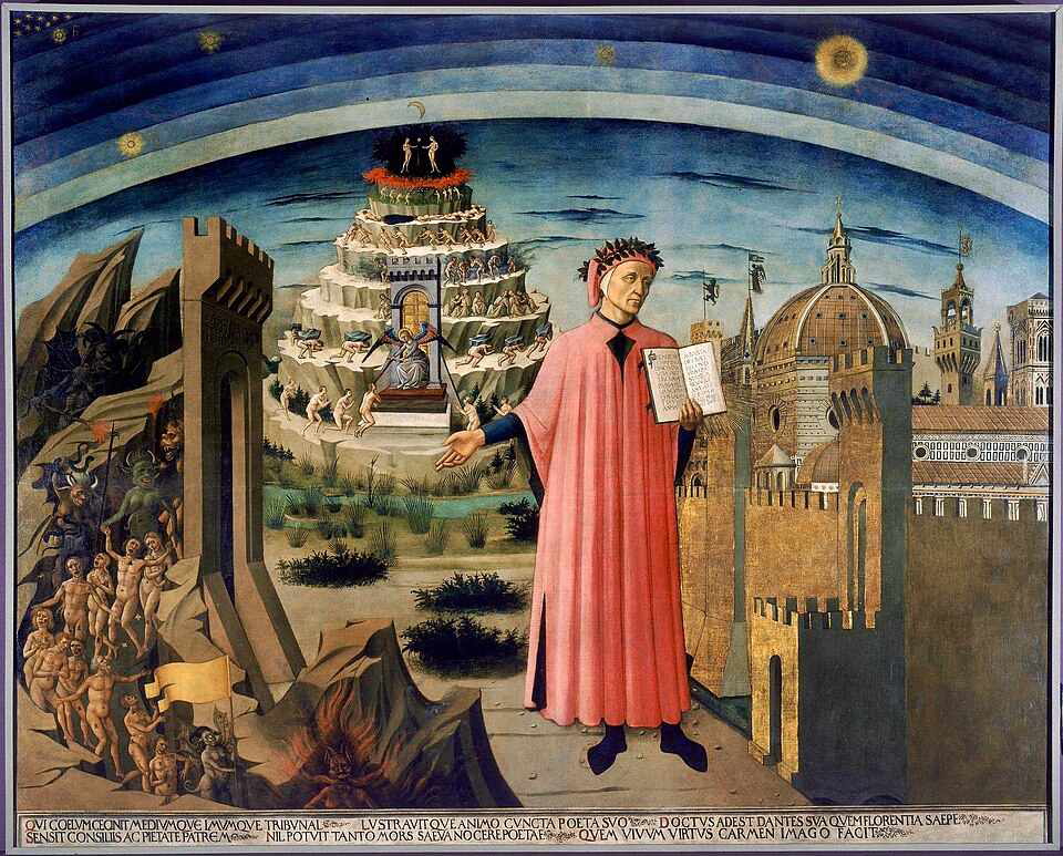 Dante and His Poem by Domenico di Michelino, 1465 painting