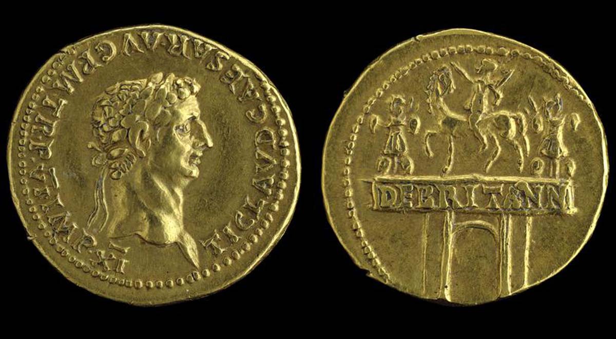 emperor claudius coin britain conquest