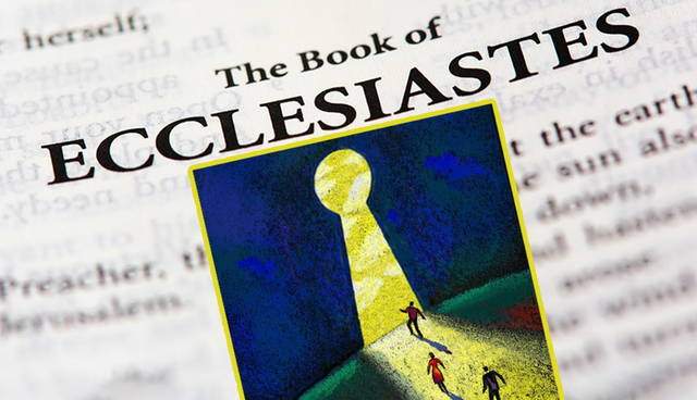 Book of Ecclesiastes with keyhole illustration