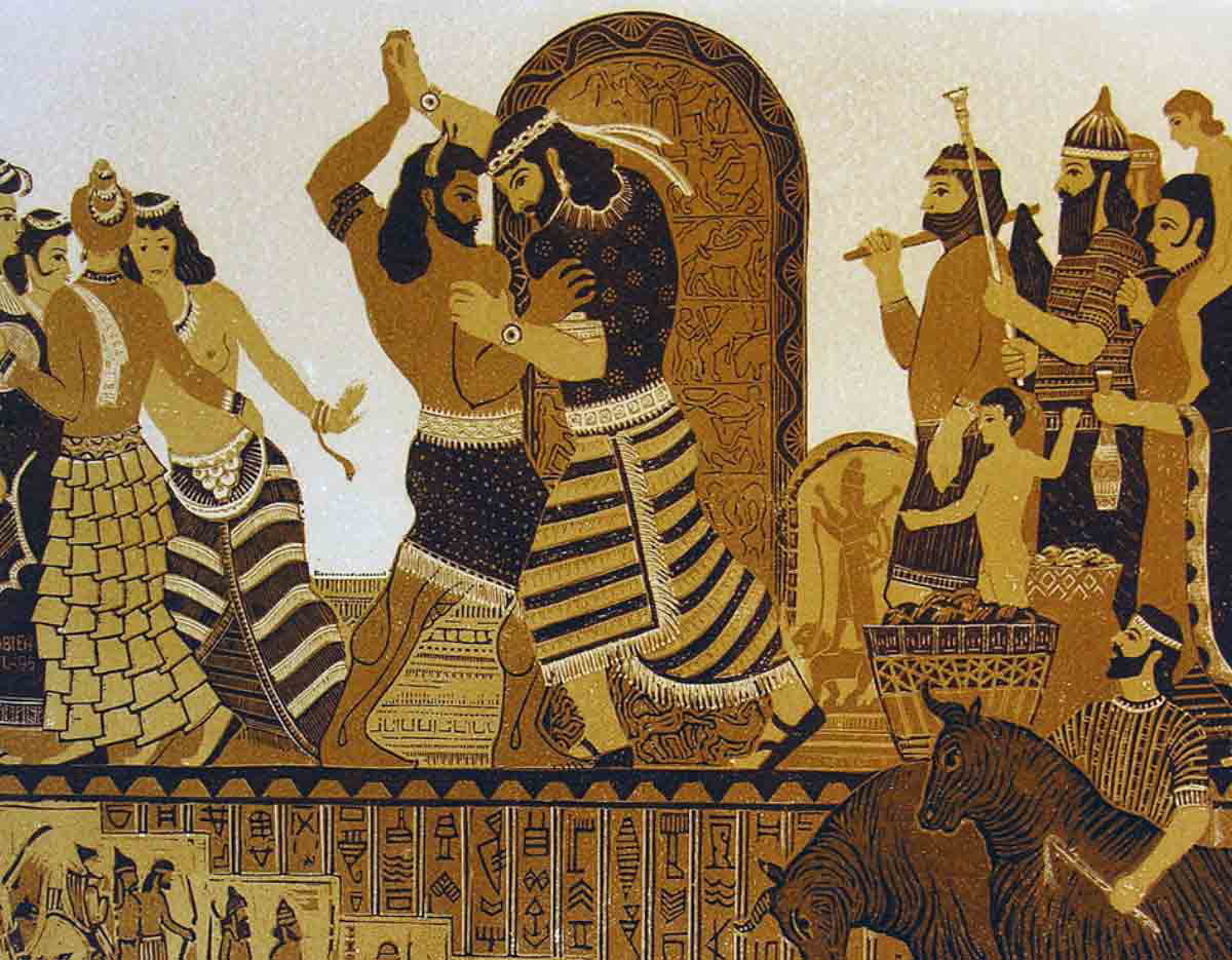 gilgamesh fighting enkidu