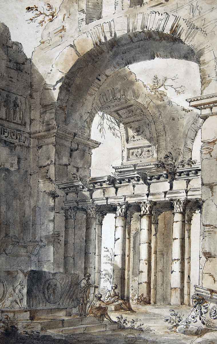 giovanni panini ruins basilica drawing metmuseum