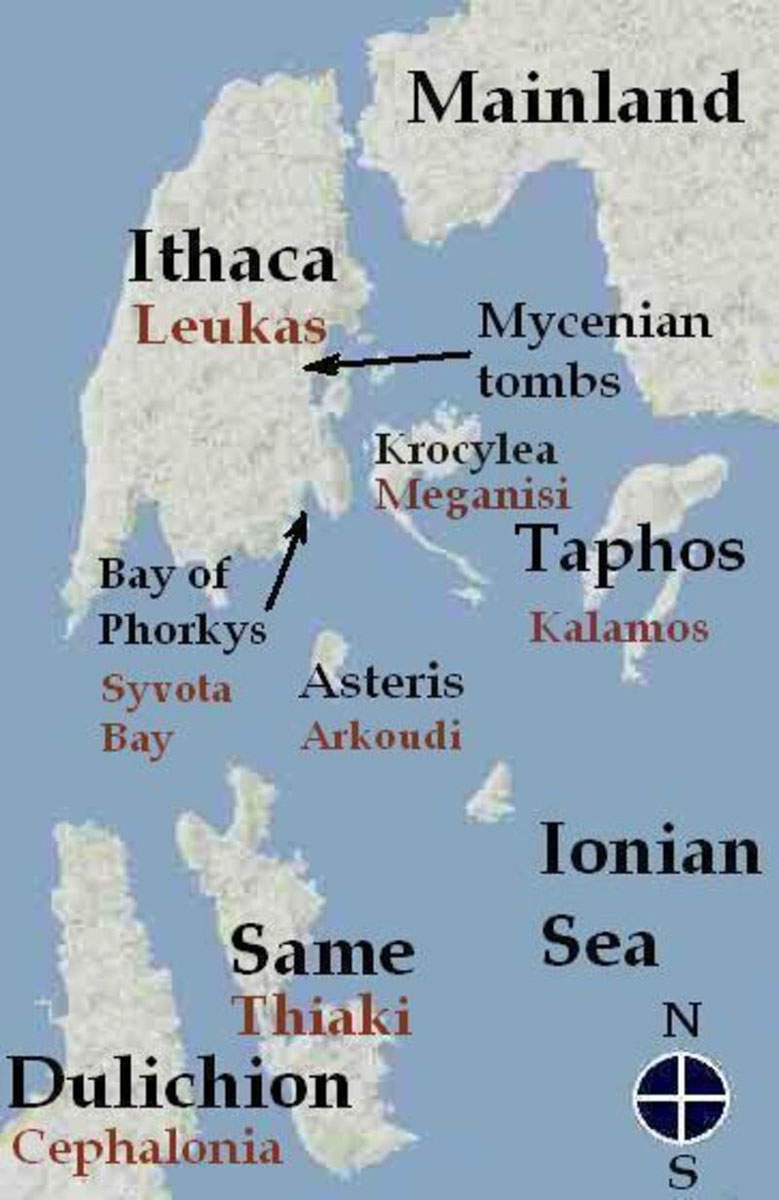 ithaca lefkada theory map