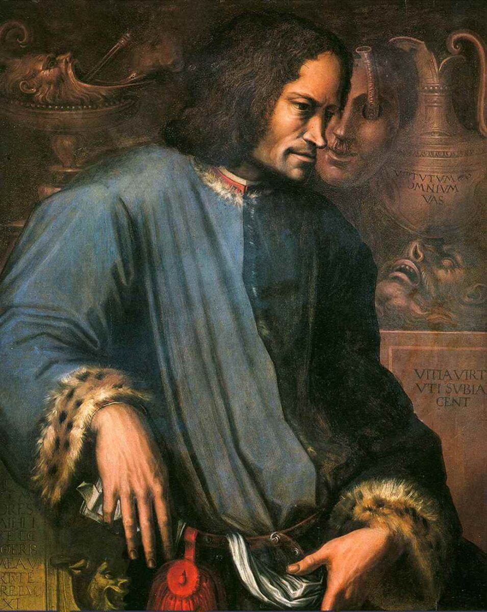 Lorenzo de'Medici portrait by Giorgio Vasari