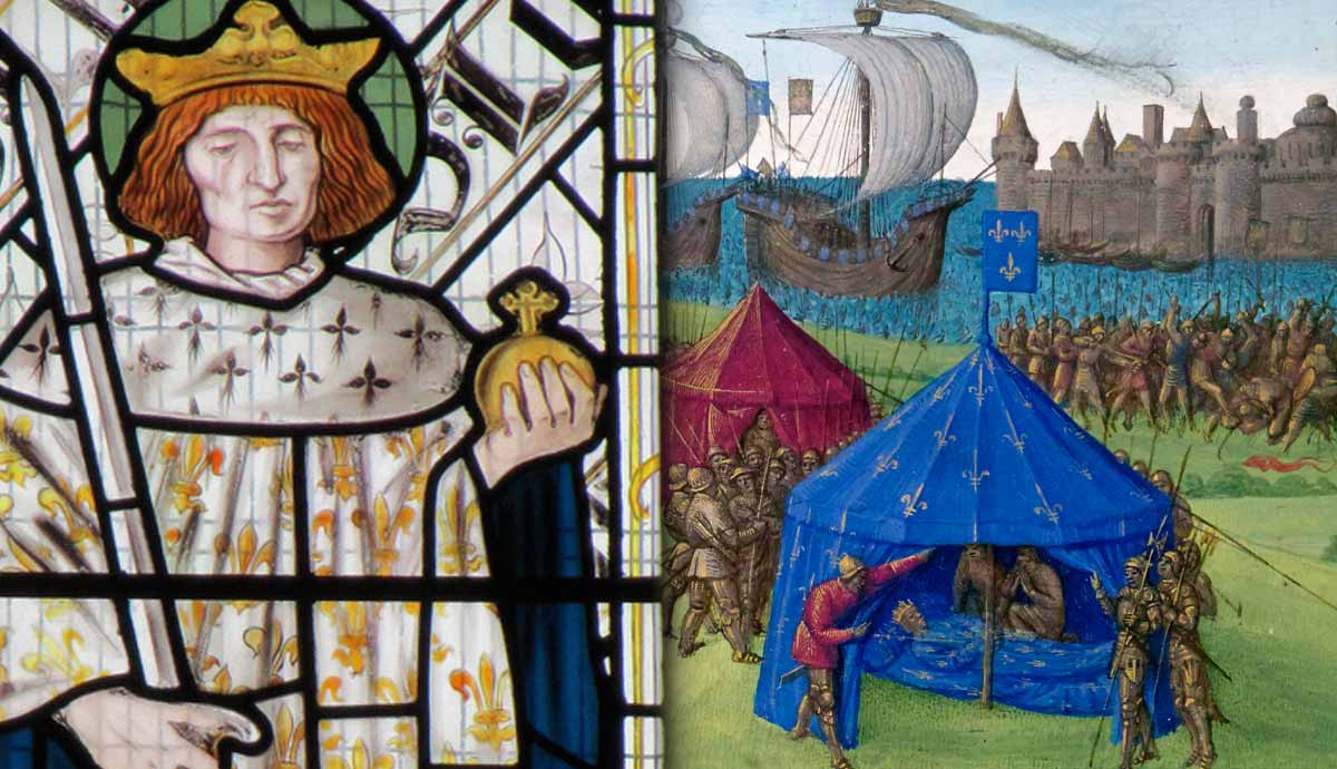 Medieval king and battle