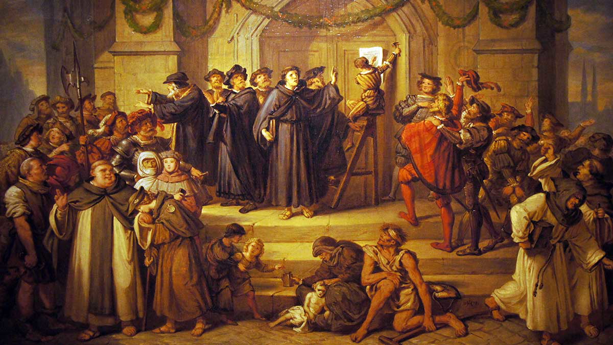 luther nailing 95 theses protestant reformation