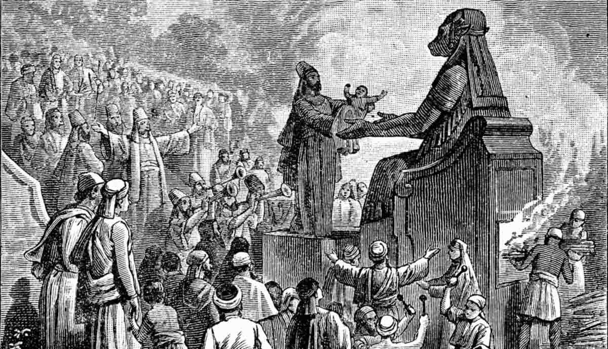 Moloch, from Bible Pictures with Brief Descriptions