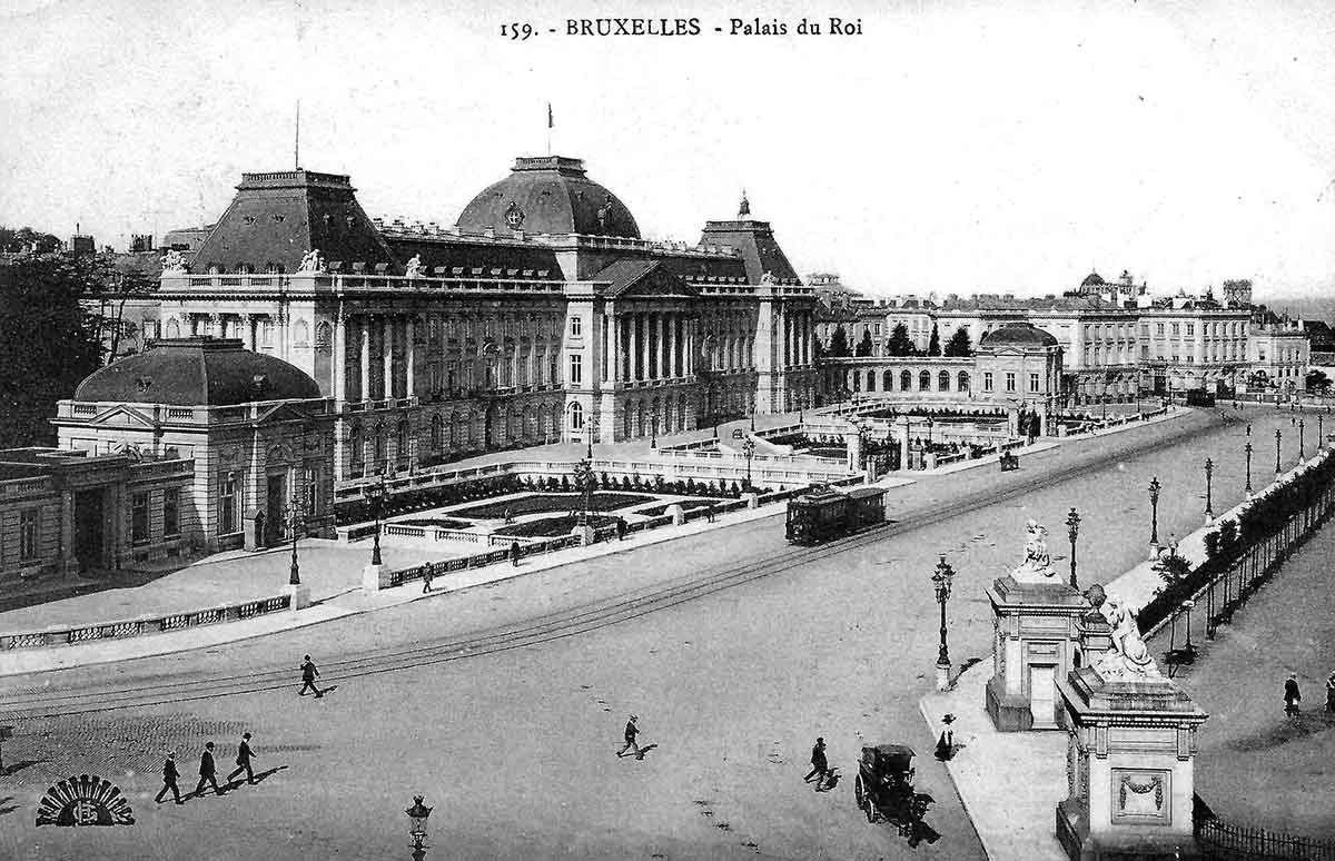 palais royal brussels 1911 postcard