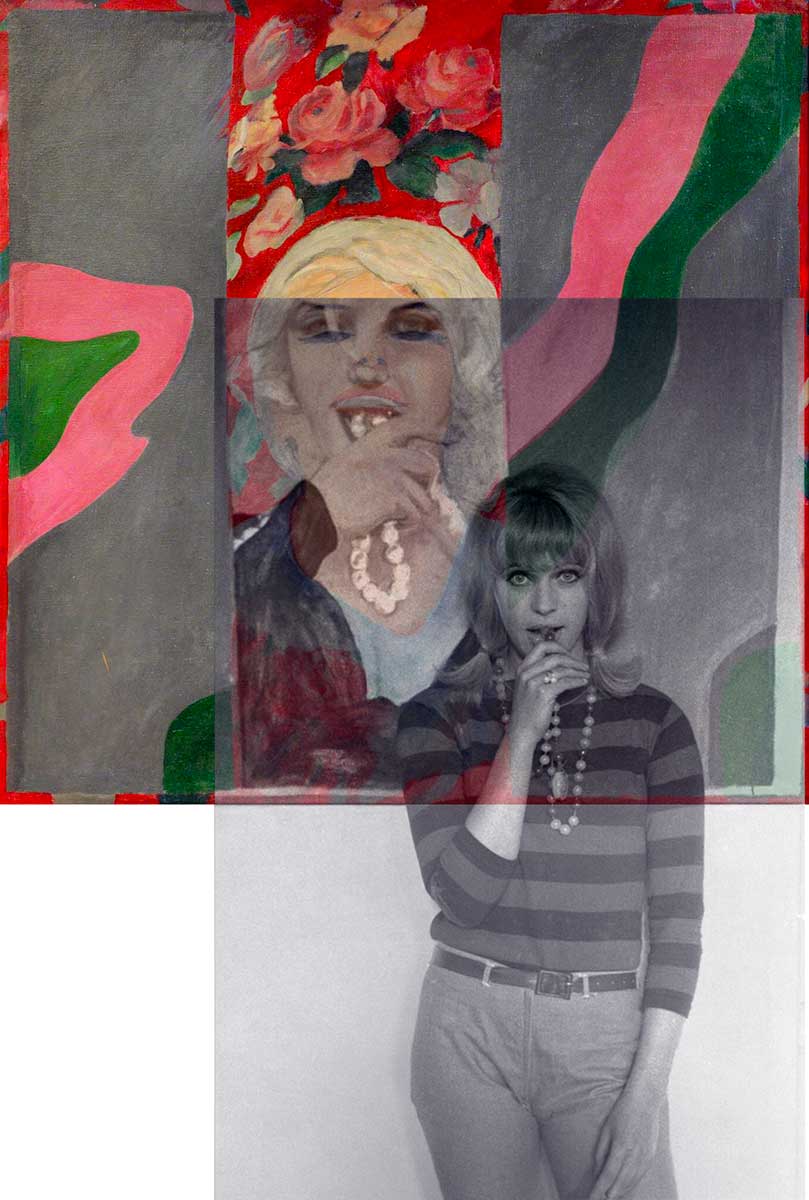 pauline boty colour her gone overlay