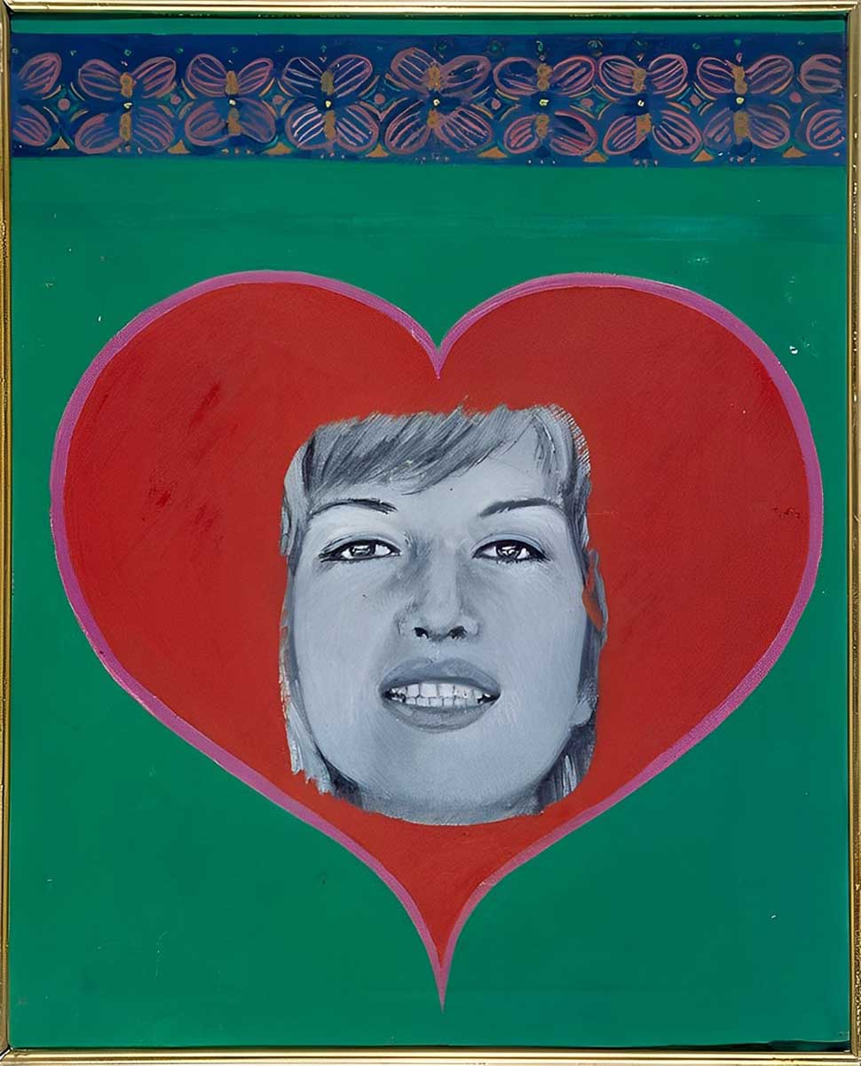pauline boty monica vitti heart painting