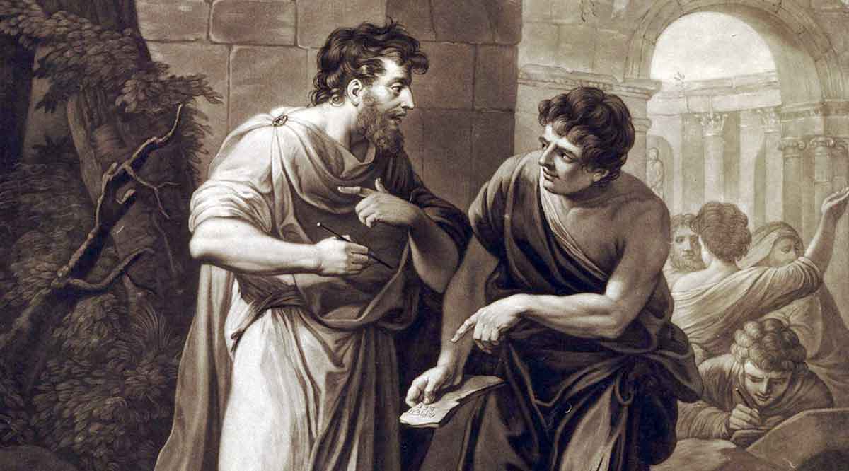 print aristides scribing ostrakon