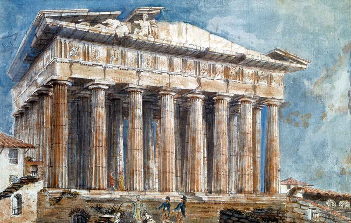 removal sculptures painting athens parthenon