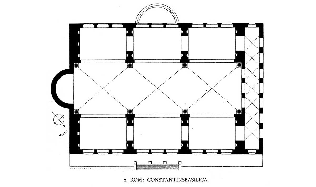 roman basilica rome architectural plan lumen