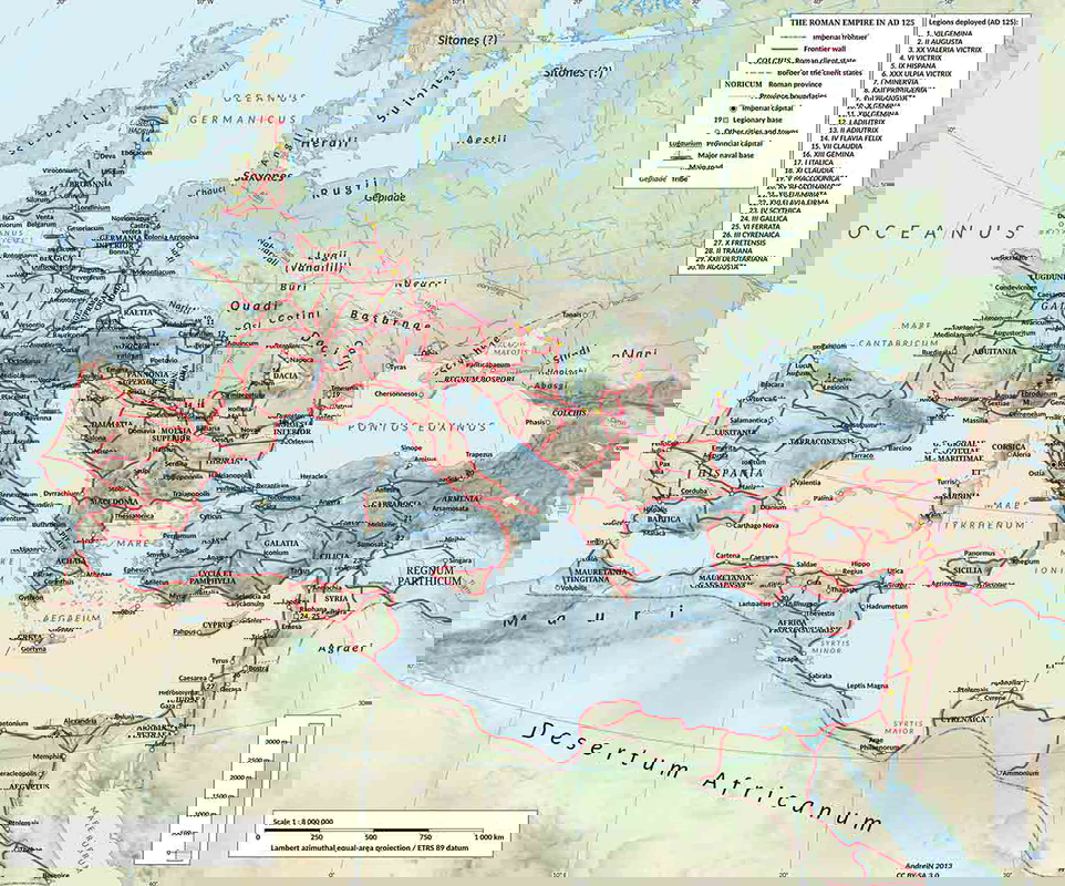 roman empire roads map