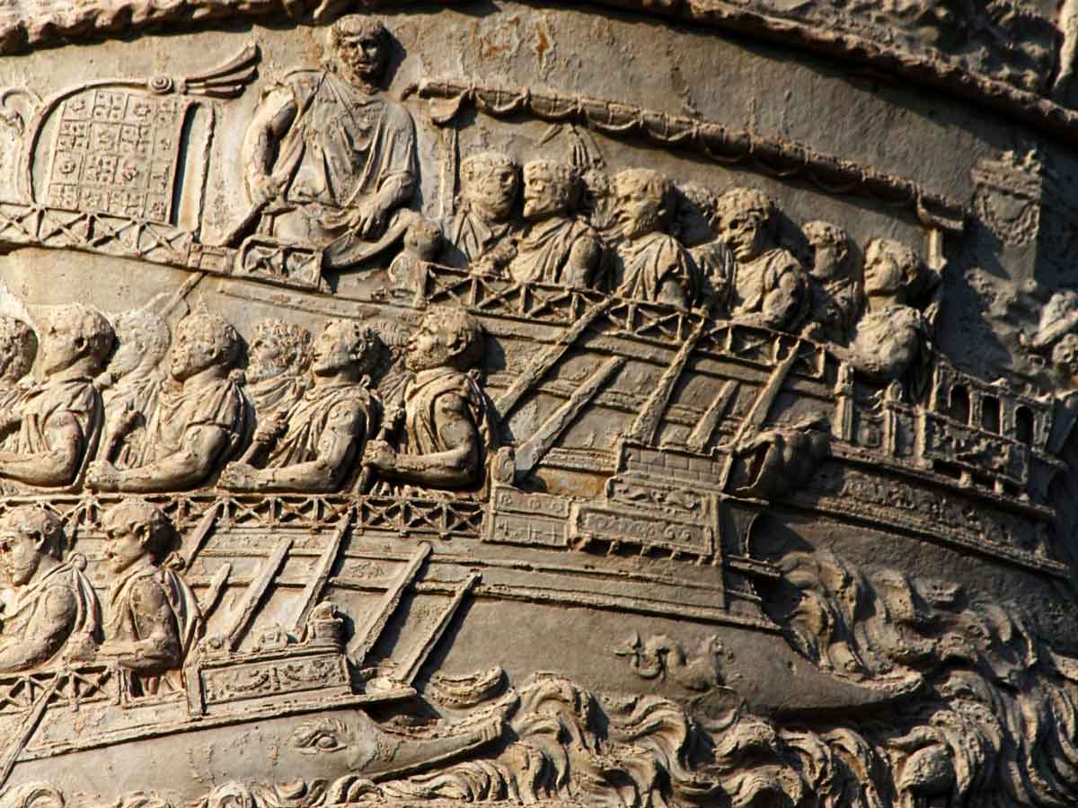 roman galley ship trajan column