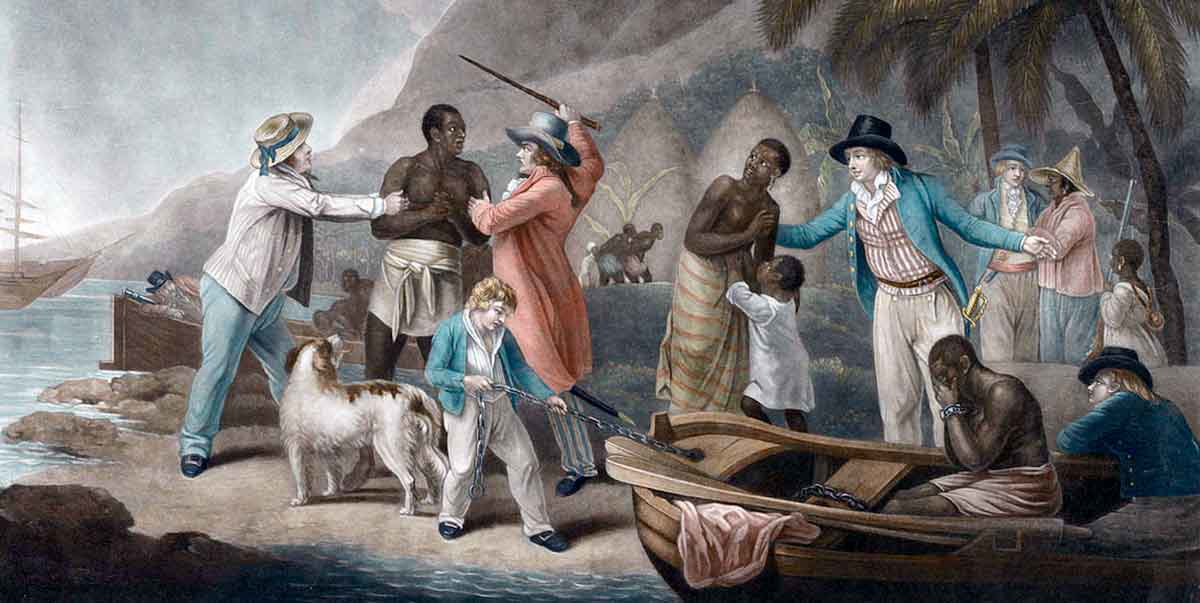slave trade oil painting