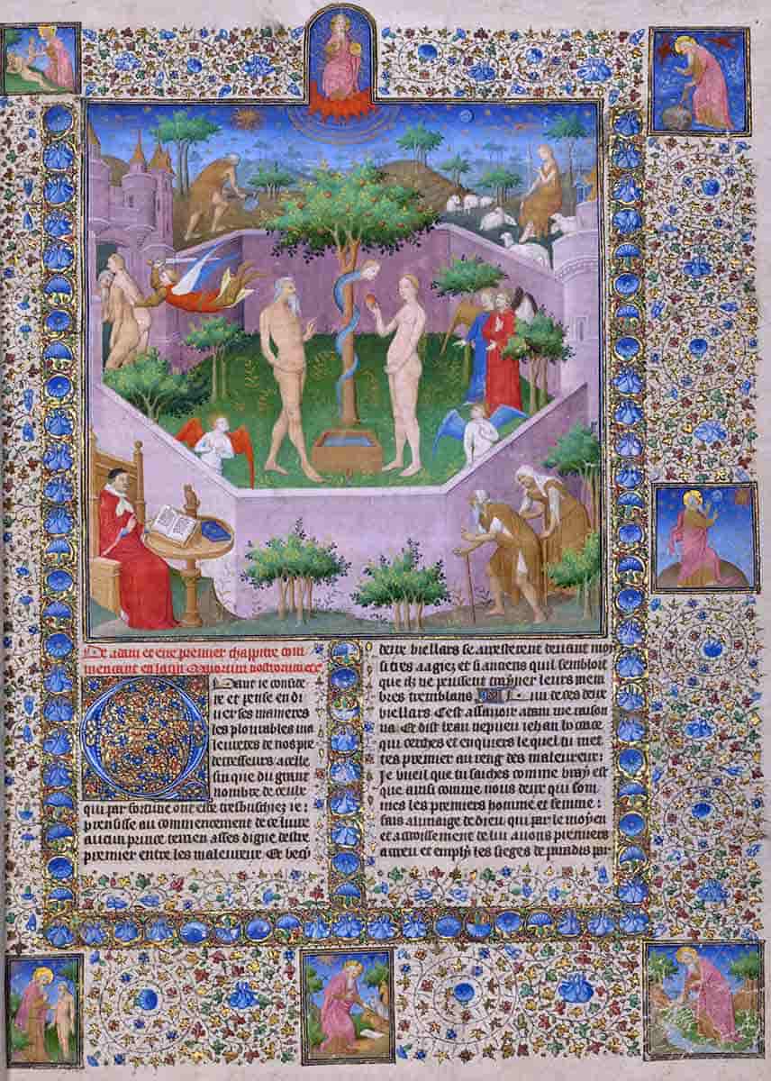 story adam eve medieval manuscript