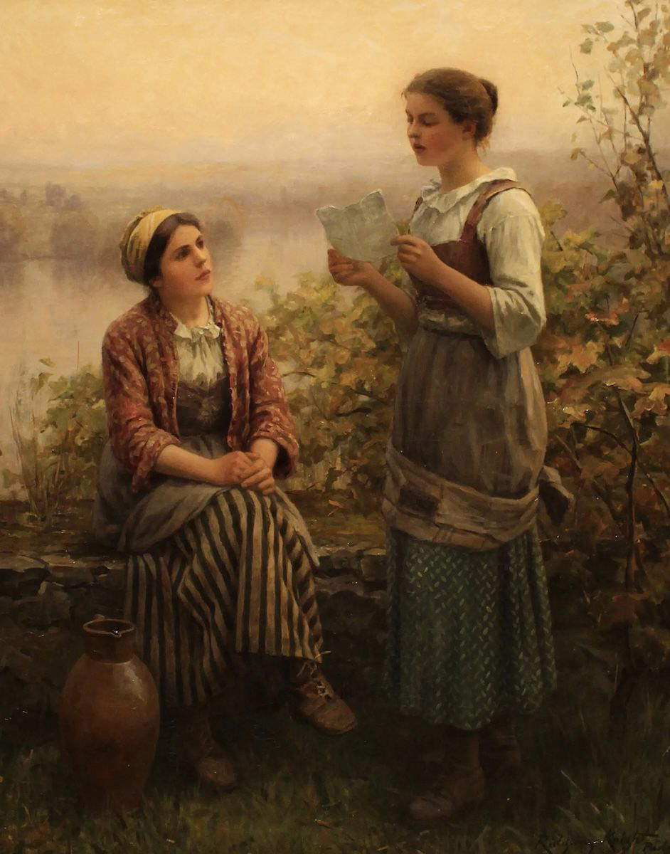 The Letter by Daniel Ridgway Knight painting