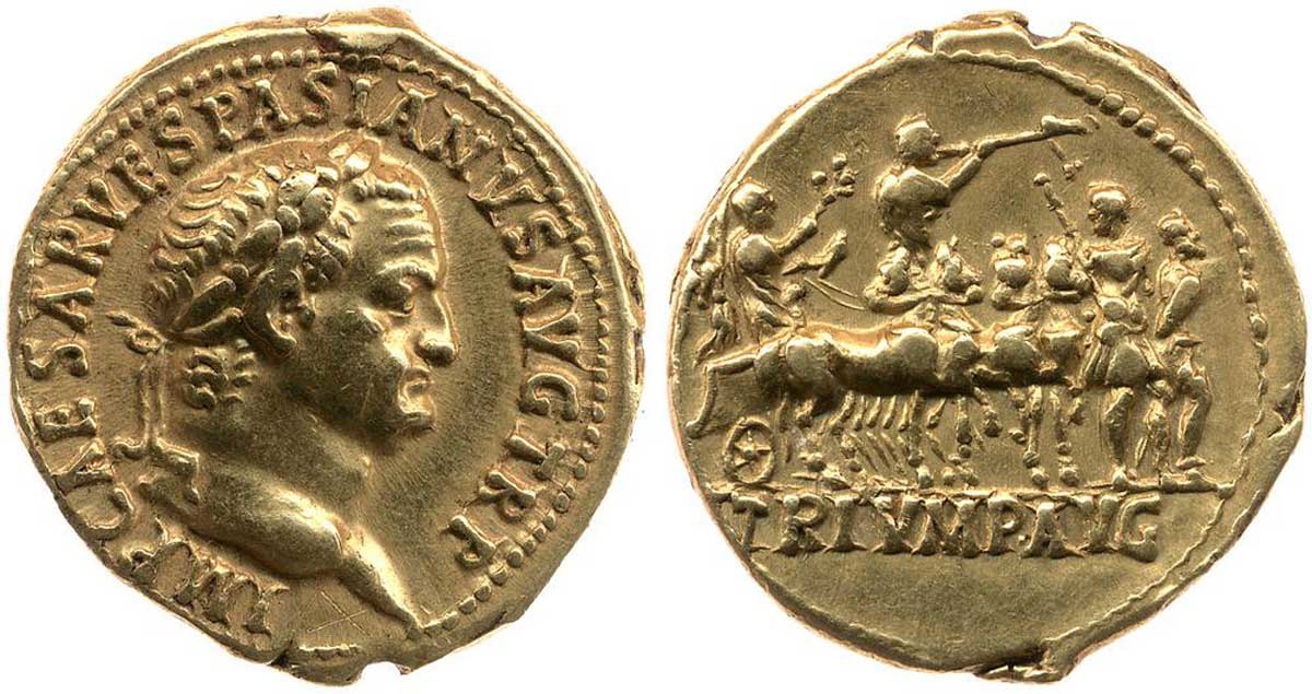 vespasian triumph coin bm